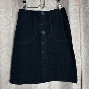 NWT Worthington Cotton Lace Button Skirt Officewear Twee Academia Goth Preppy
